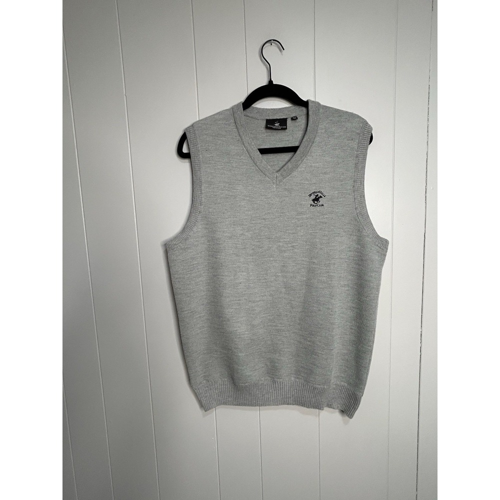 Beverly Hills Polo Club Vest Adult Men's Medium Grey Golfing Pullover